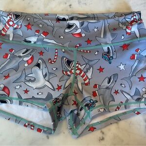 WODBottom Christmas Shark Shorties.  3in size med